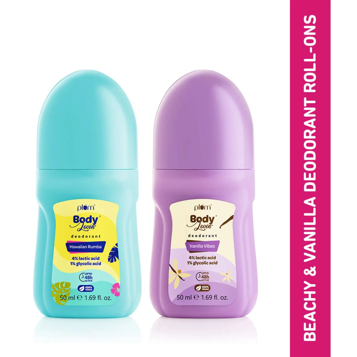 COMBO_240516120349-2SD Plum Bodylovin Vanilla & Beachy Deodorant Roll-On Duo Combo (50 ml) - Image 1