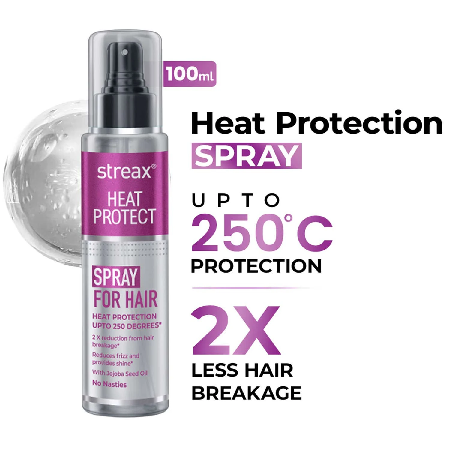 FdVusQ4KS5-1133639_01 Streax Heat Protection Hair Styling Spray (100ml) - Image 1
