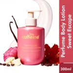 mCaffeine Sweet Escape Perfume Body Lotion with Niacinamide, Cocoa Butter,Fruity-Floral Fragrance (300 ml)