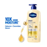 Vaseline Deep Moisture Body Lotion with Ceramide Hyaluron 10X More Moisture For Dry Skin (600 ml)