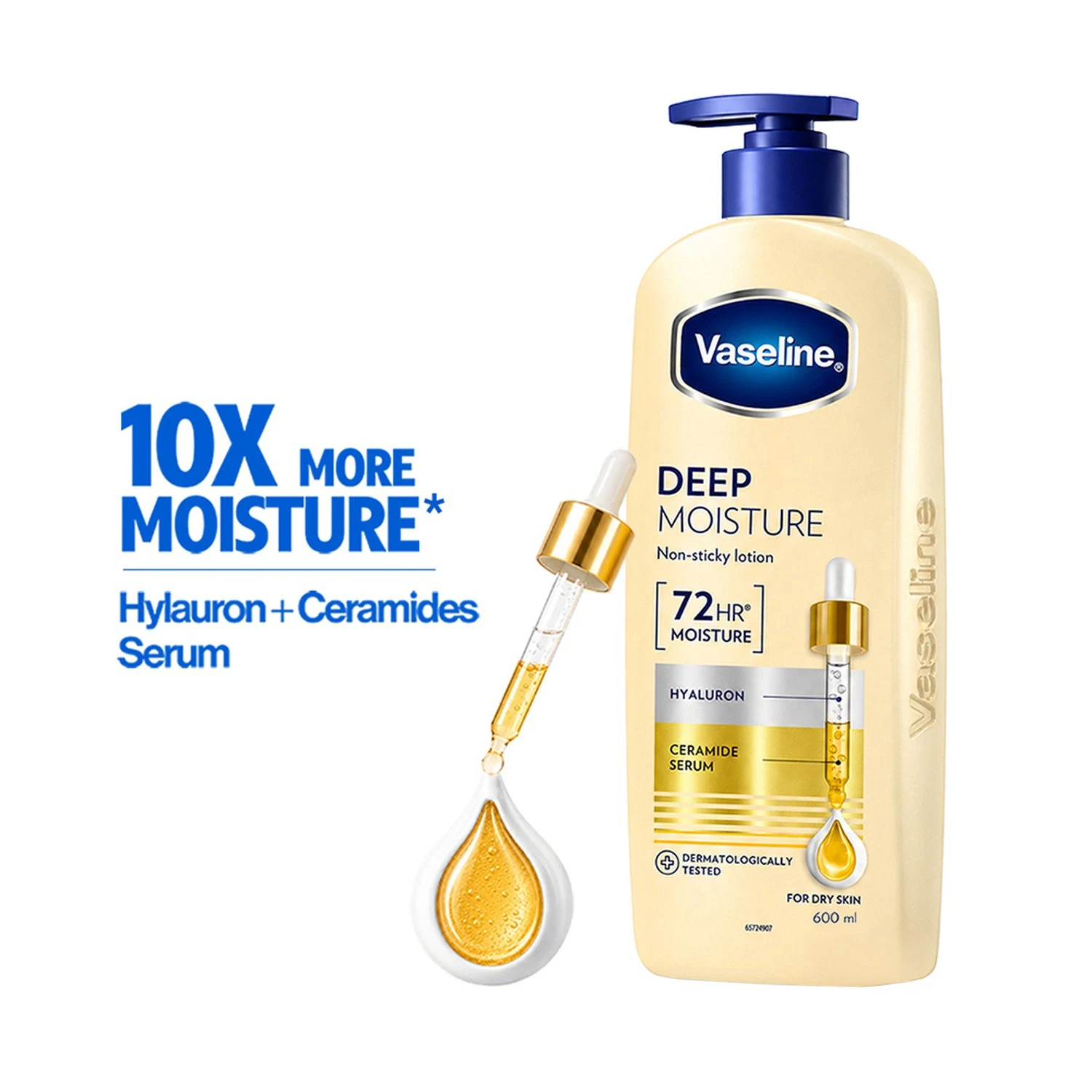 y1Lw_H-xhY-1013419_1 Vaseline Deep Moisture Body Lotion with Ceramide Hyaluron 10X More Moisture For Dry Skin (600 ml) - Image 1